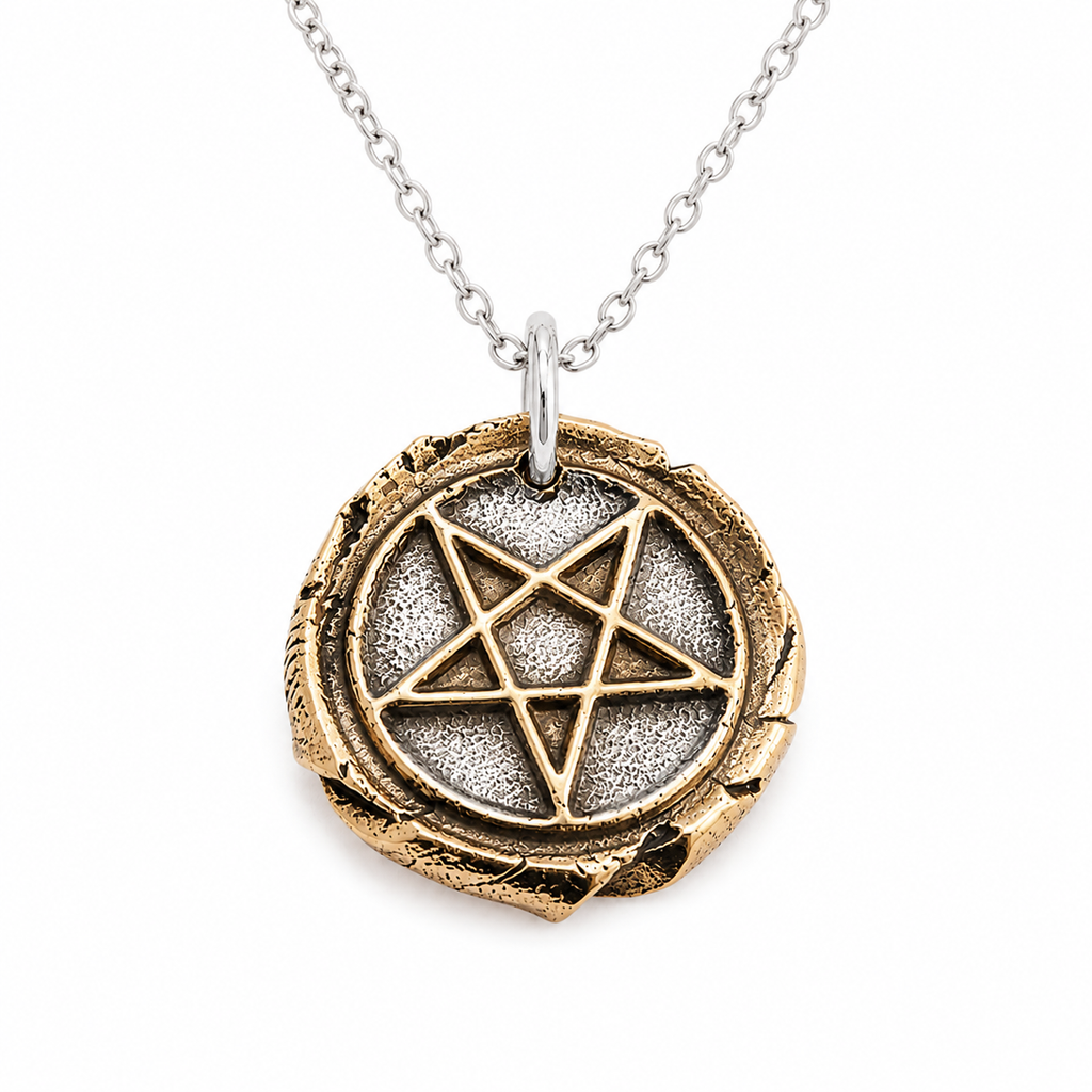 Bronze Pentagram Pendant Necklace