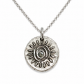 White Bronze Sun Necklace