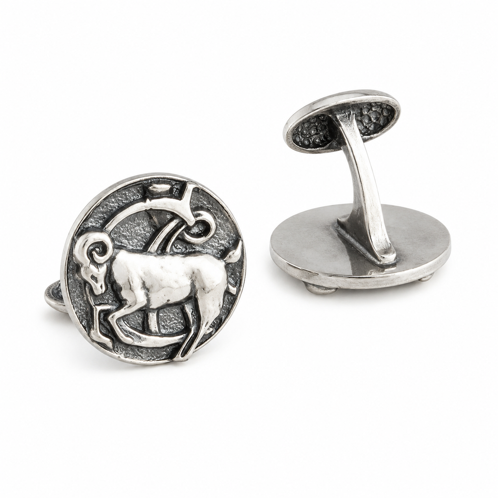 Sterling Silver Aries Zodiac Cufflinks