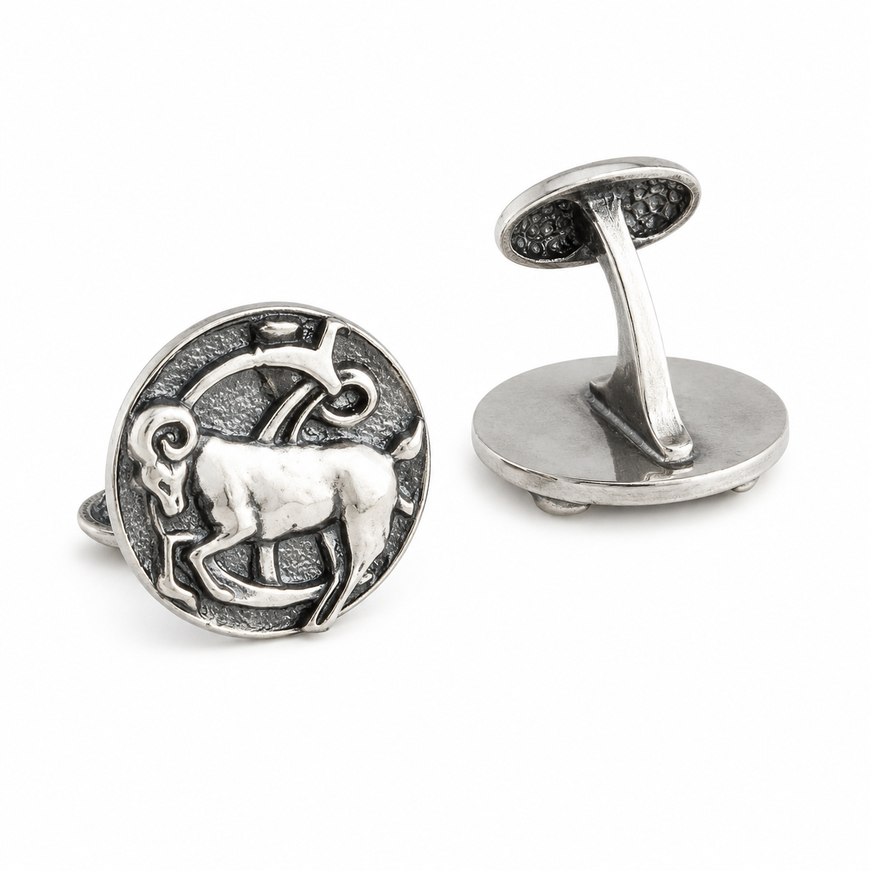 Sterling Silver Aries Zodiac Cufflinks