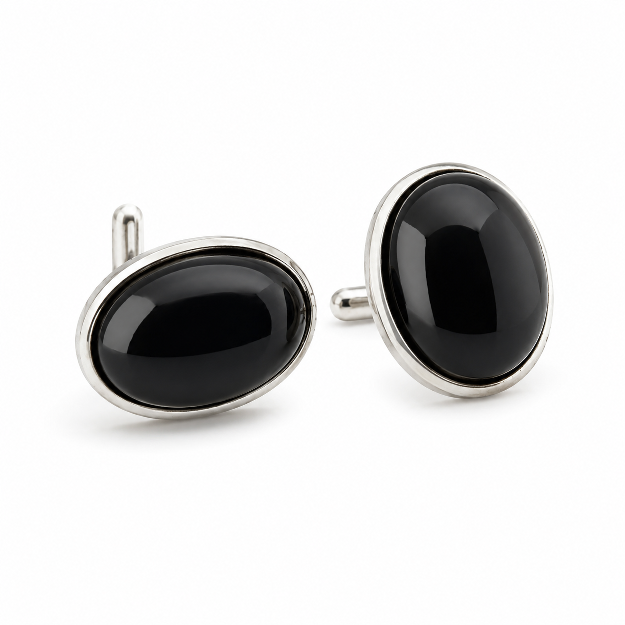 Oval Black Onyx Cufflinks