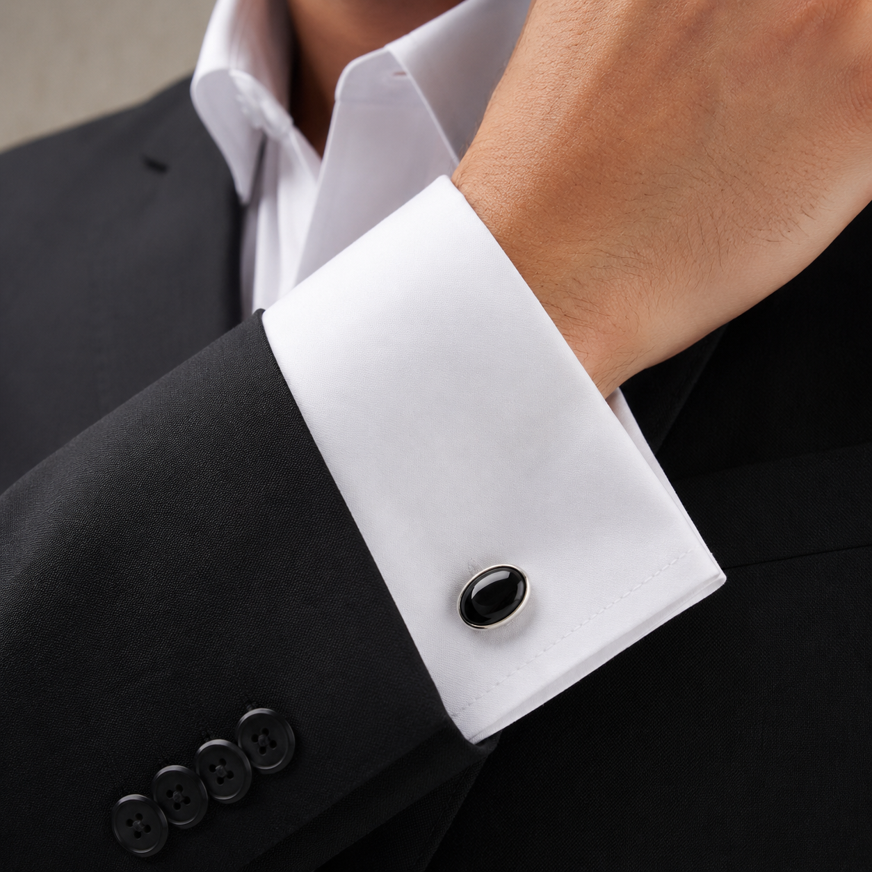 Oval Black Onyx Cufflinks