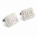 Sterling Silver Greek Key Cufflinks