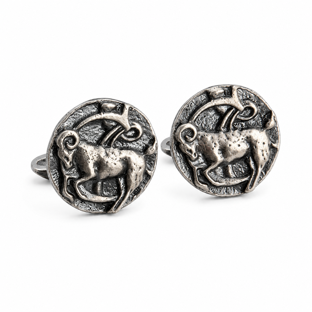 Sterling Silver Aries Zodiac Cufflinks