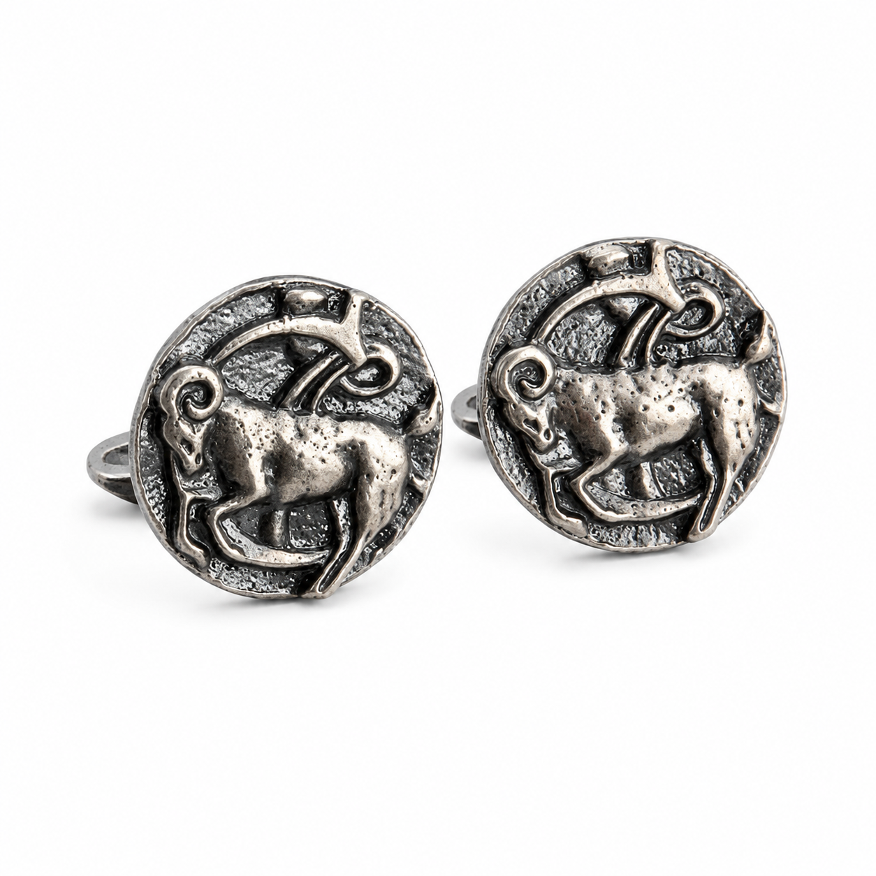 Sterling Silver Aries Zodiac Cufflinks