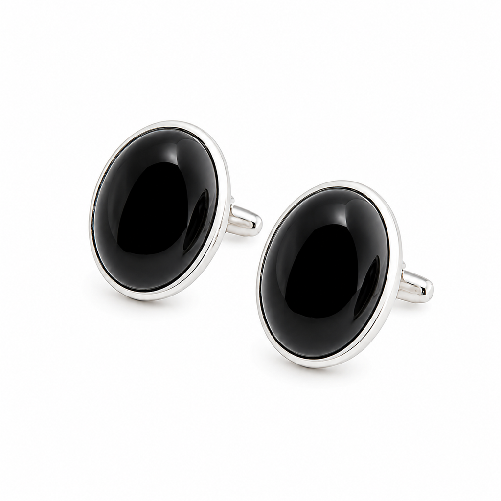 Oval Black Onyx Cufflinks