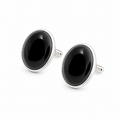 Oval Black Onyx Cufflinks