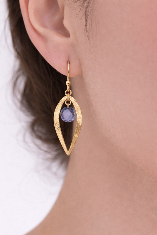 14K Gold-Filled with Quartz Dangle Earrings