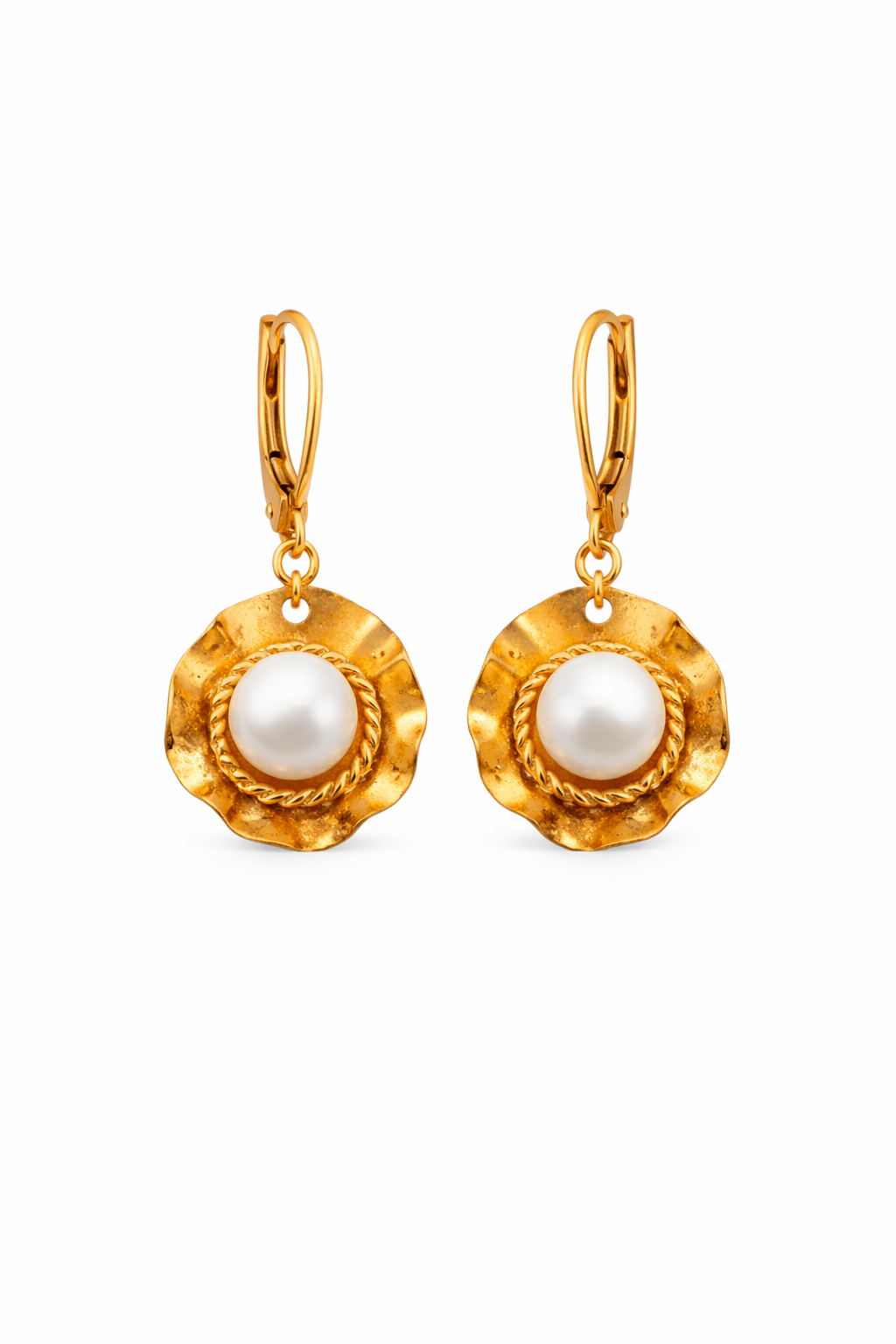 Freshwater Pearl Dangle Clasp Earrings