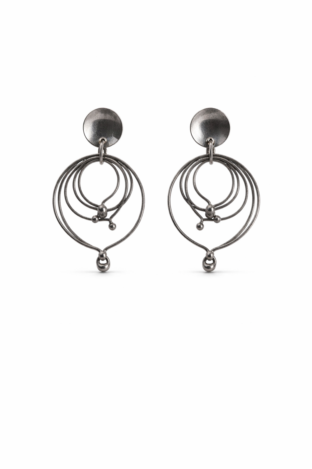 Sterling Silver Stud Hoop Earrings