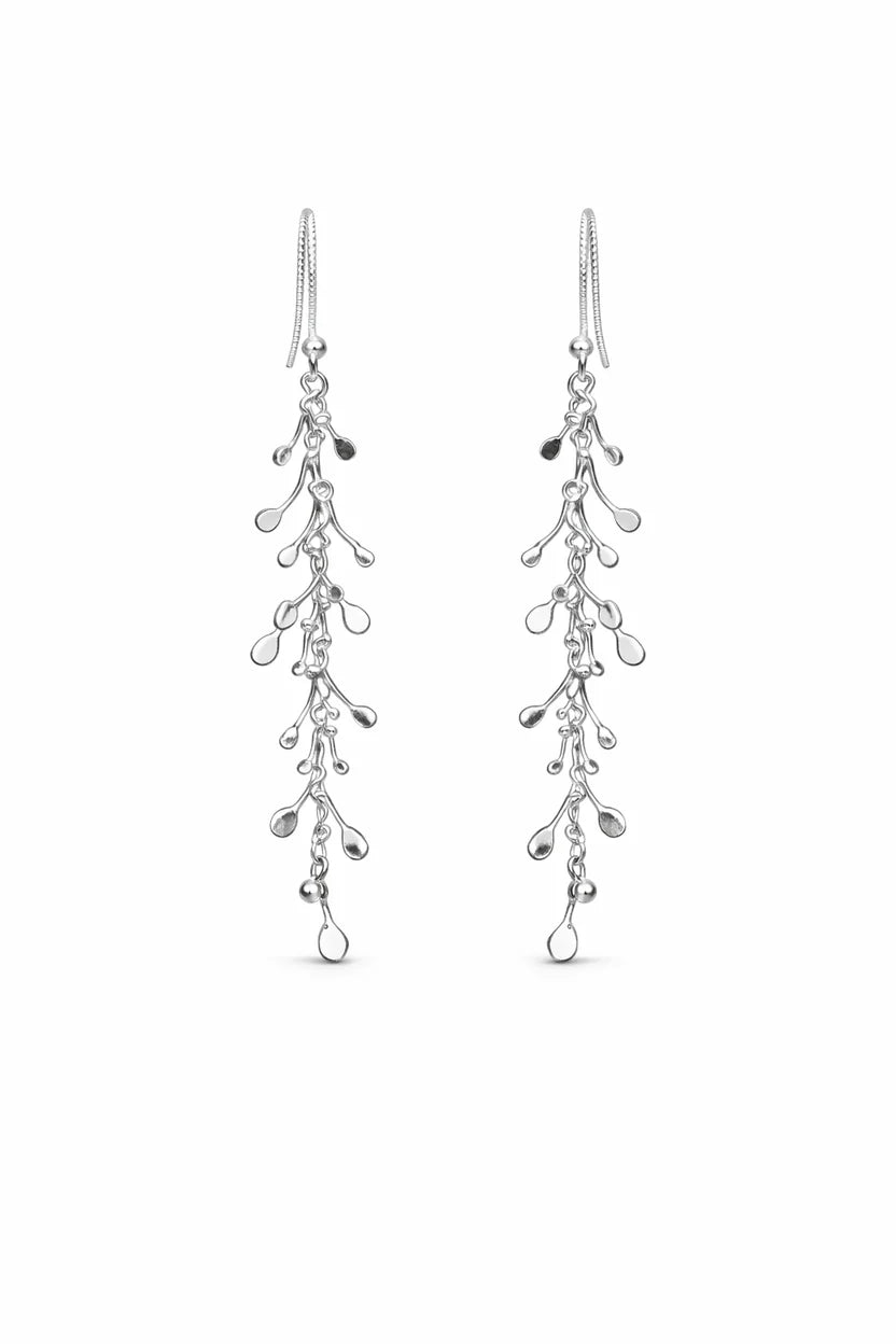 Sterling Silver Branch Dangle Earrings