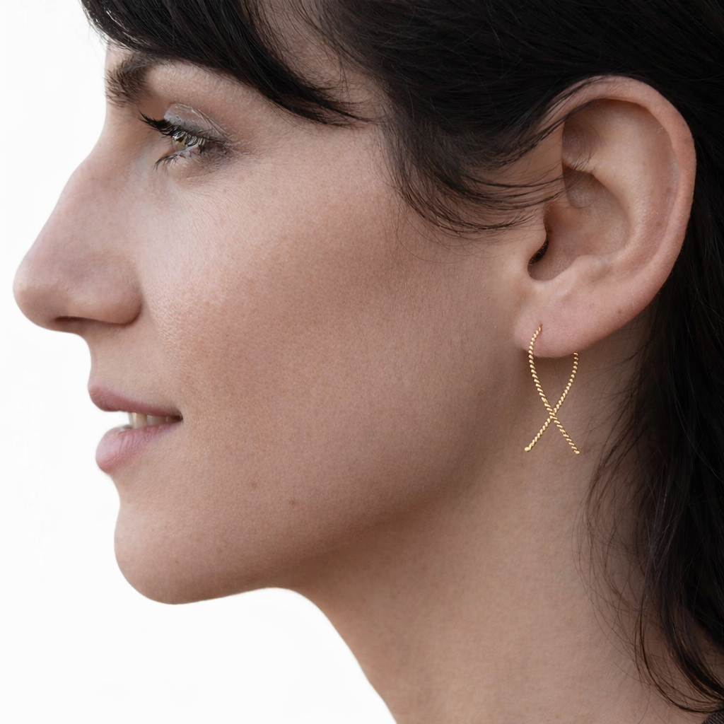 18 GA Gold-Filled Upside-Down Hoop Earrings
