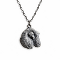 Sterling Silver Dog Charm Necklace