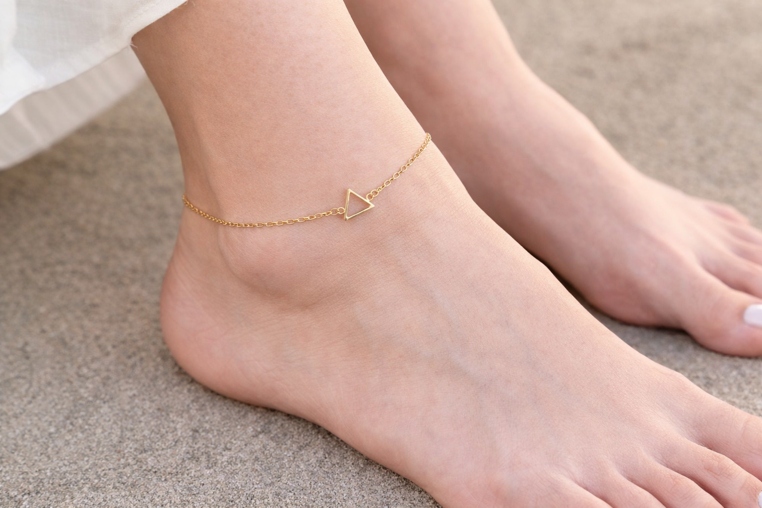 Gold-Filled Triangle Anklet