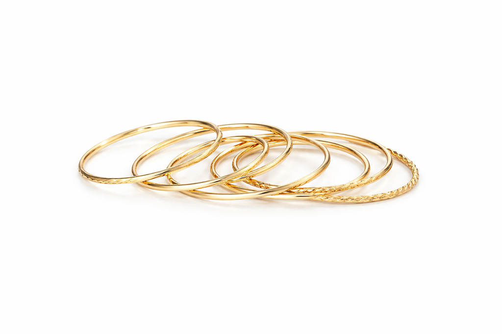 14K Gold-Filled Stacking Rings - Set of 7
