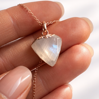 Gold-Filled Raw Moonstone Necklace