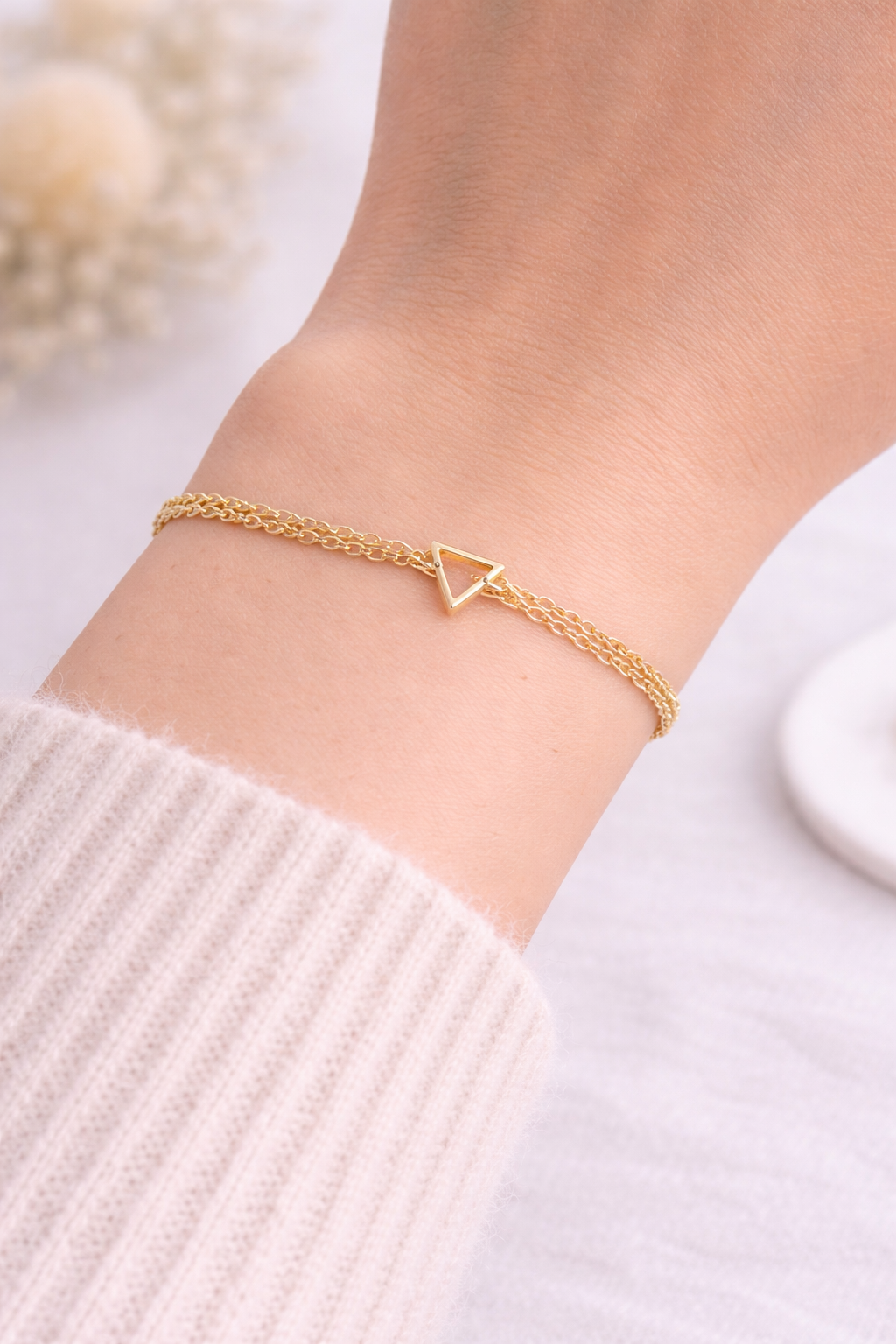 Gold Triangle Bracelet