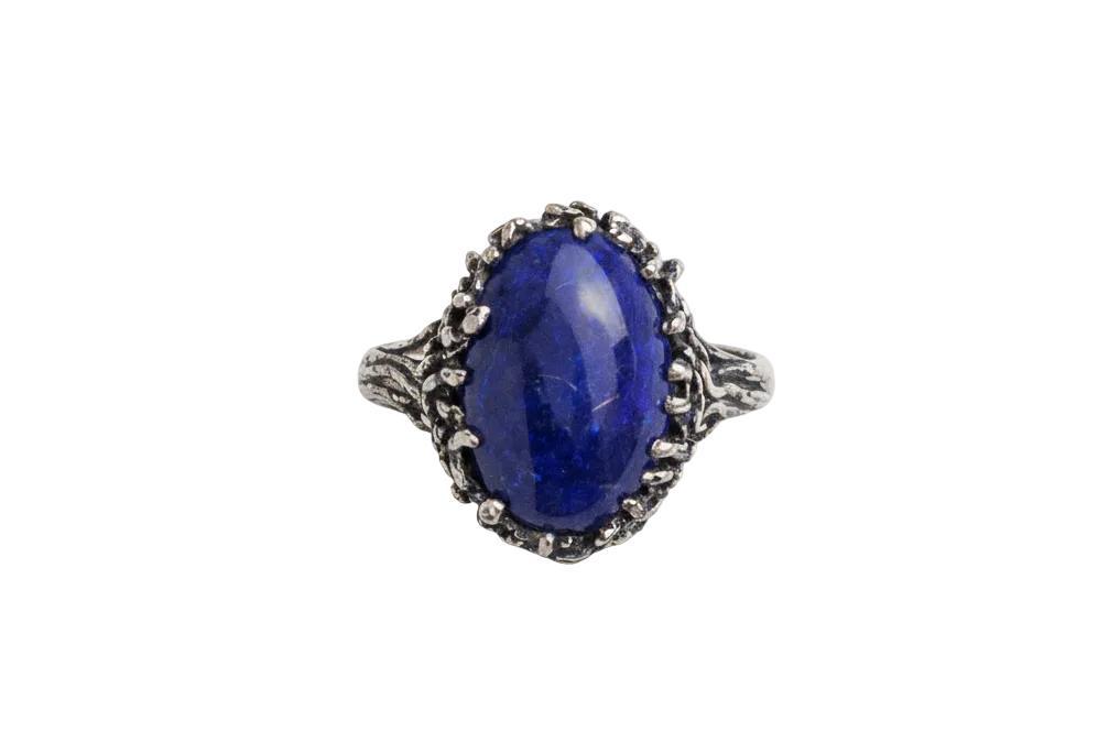 Sterling Silver Lapis Lazuli Cabochon Ring