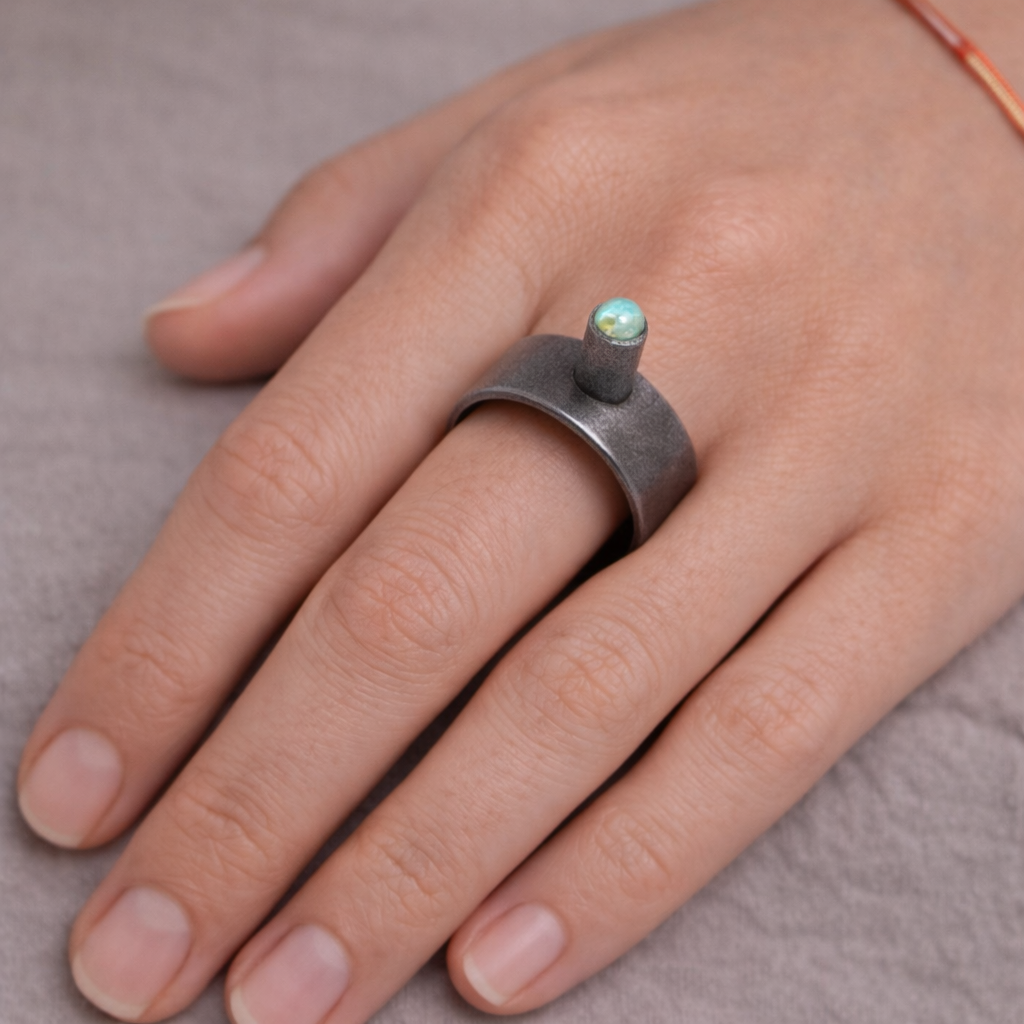 Sterling Silver Opal Ring