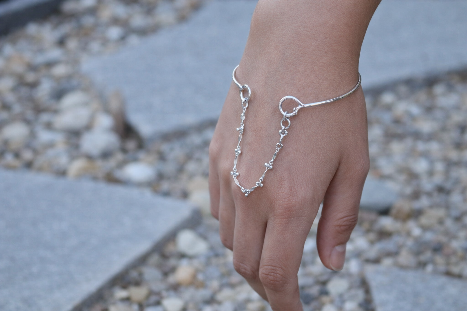 Sterling Silver Chain Bangle