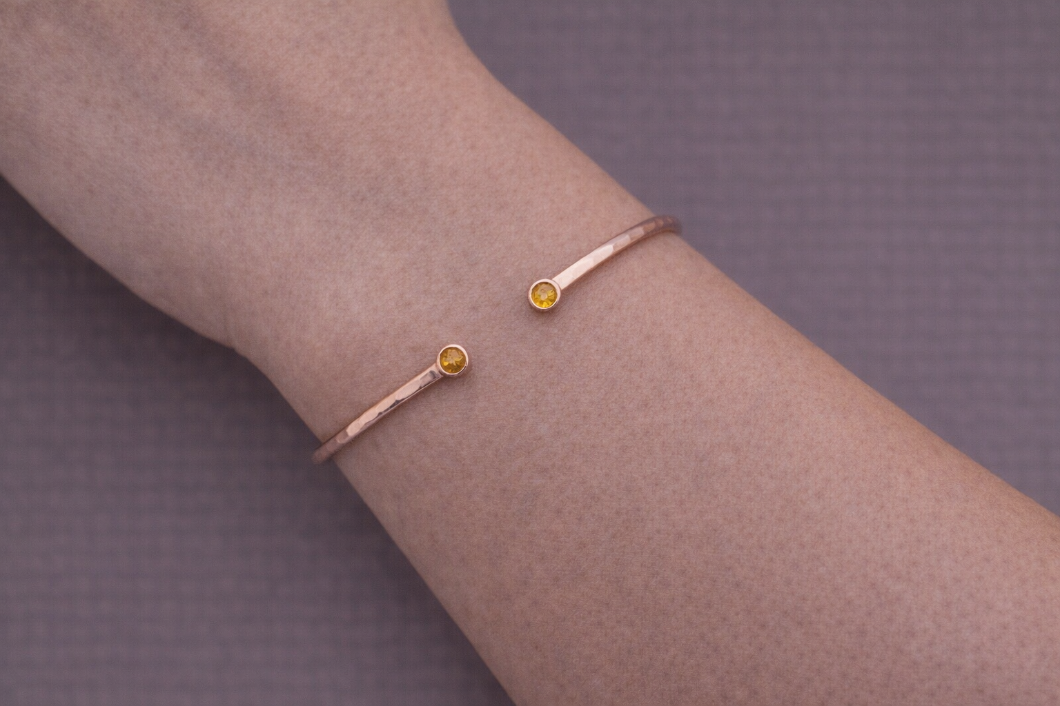 Citrine Open Cuff Bracelet