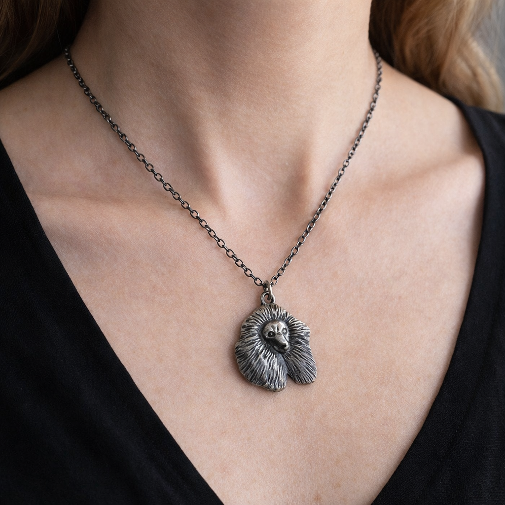 Sterling Silver Dog Charm Necklace