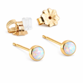 Gold-Filled Moonstone Stud Earrings