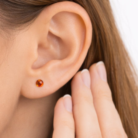 Red Garnet Post Stud Earrings