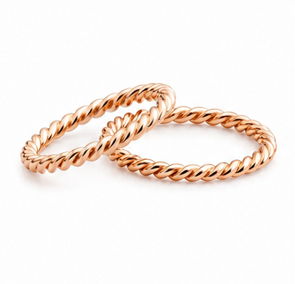 Rose Gold-Filled Small Twisted Hoop Earrings