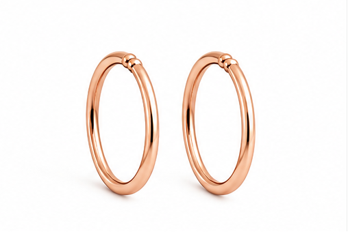 Rose Gold-Filled Open Hoop Earrings