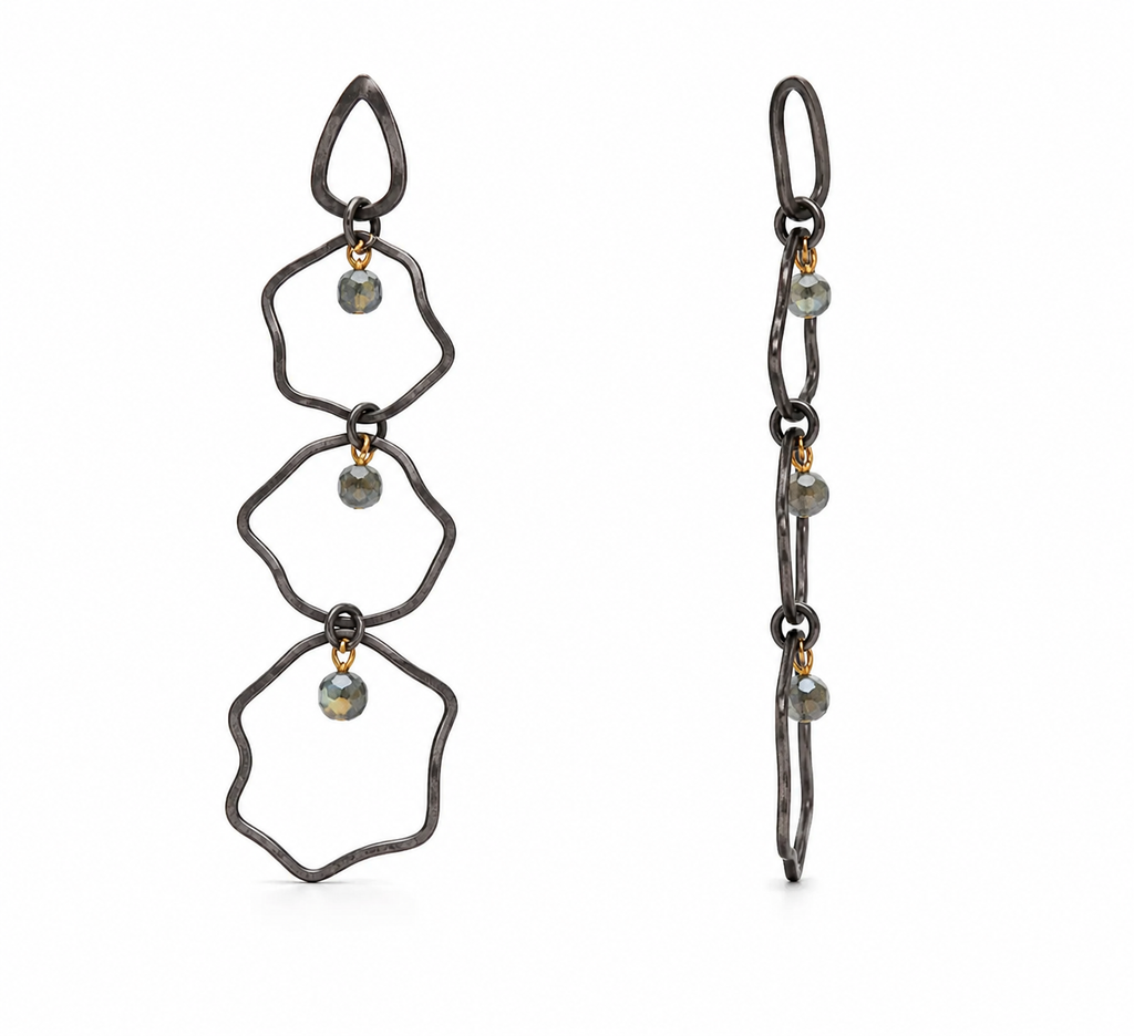Sterling Silver Tundra Sapphire Dangle Earrings