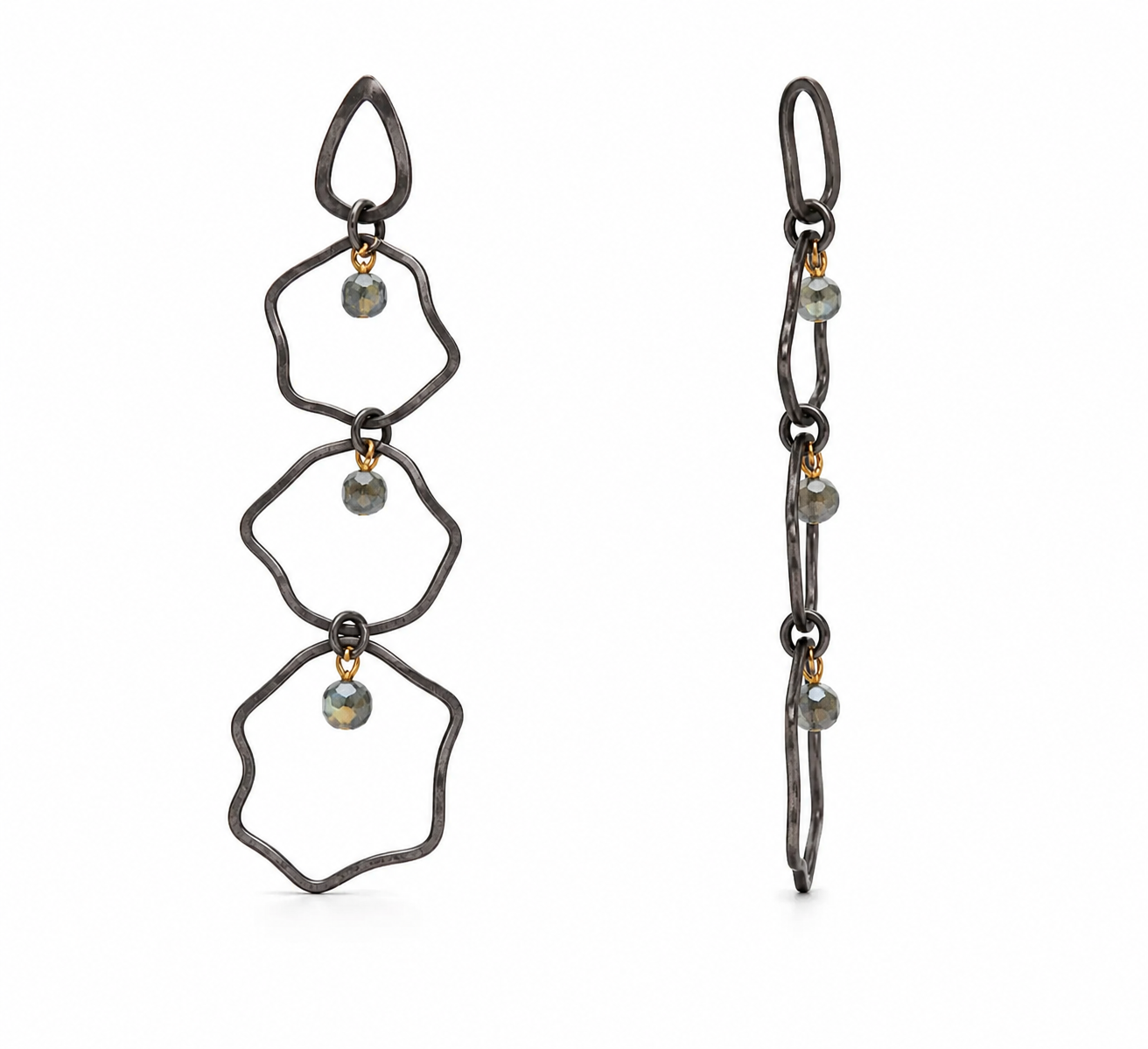 Sterling Silver Tundra Sapphire Dangle Earrings