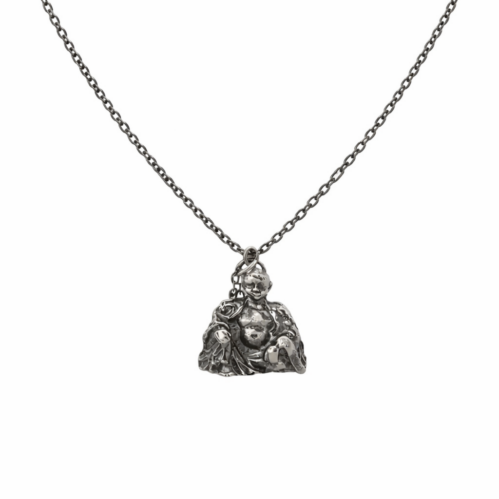 Sterling Silver Buddha Pendant Necklace