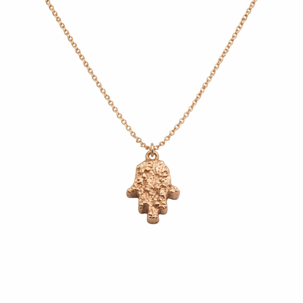 Rose Gold Pyrite Pendant Necklace