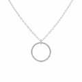 Sterling Silver Circle Pendant Necklace