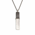 Sterling Silver Hammered Bar Necklace