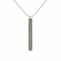 Sterling Silver Textured Bar Necklace