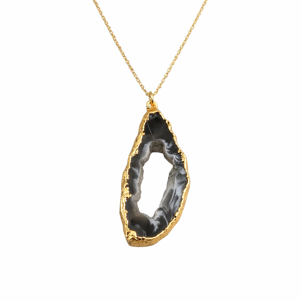 Geode Druzy Pendant Necklace