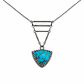 Sterling Silver Turquoise Triangle Necklace