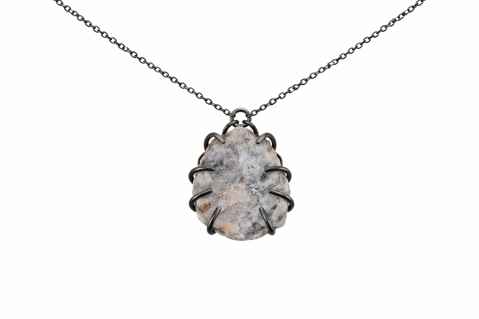 Large Agate Druzy Pendant Necklace