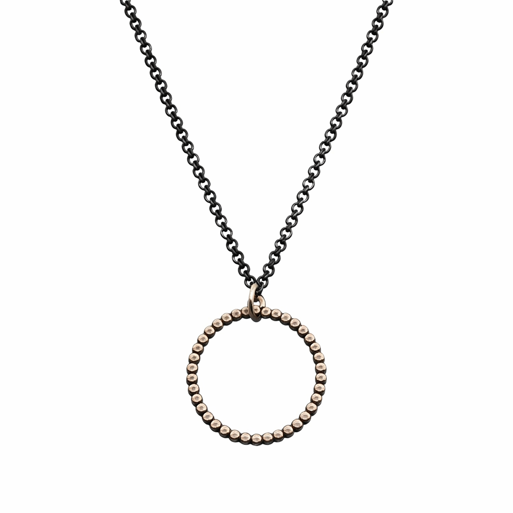 Sterling Silver Circle Pendant Necklace