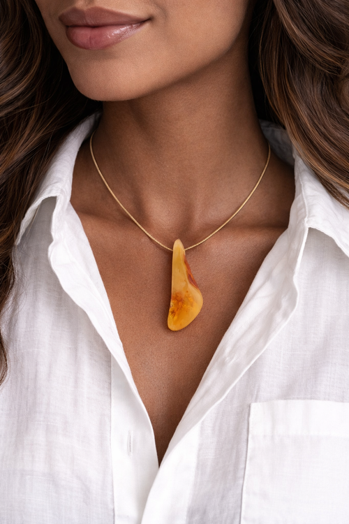 Baltic Amber Pendant Necklace