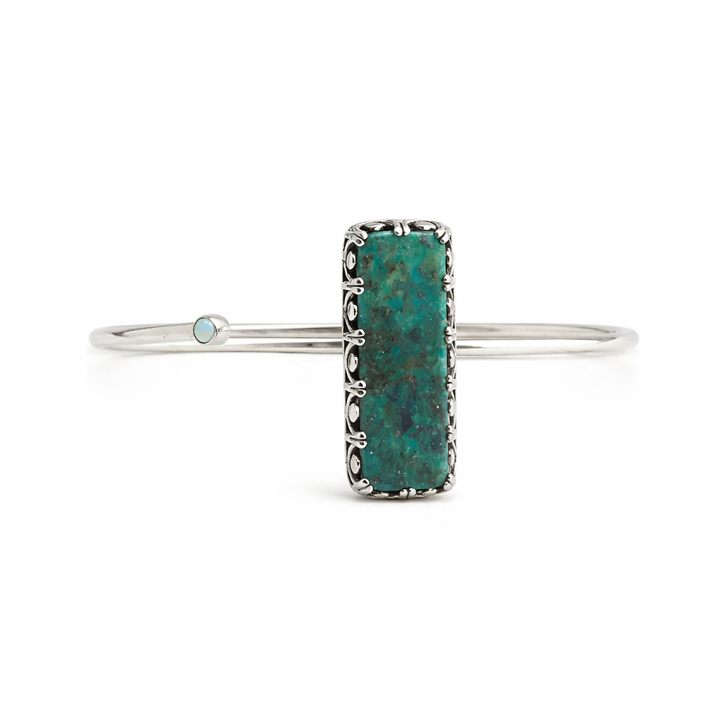 Opal and Chrysocolla Cuff Bracelet