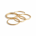 Gold-Filled Hammered Stacking Rings