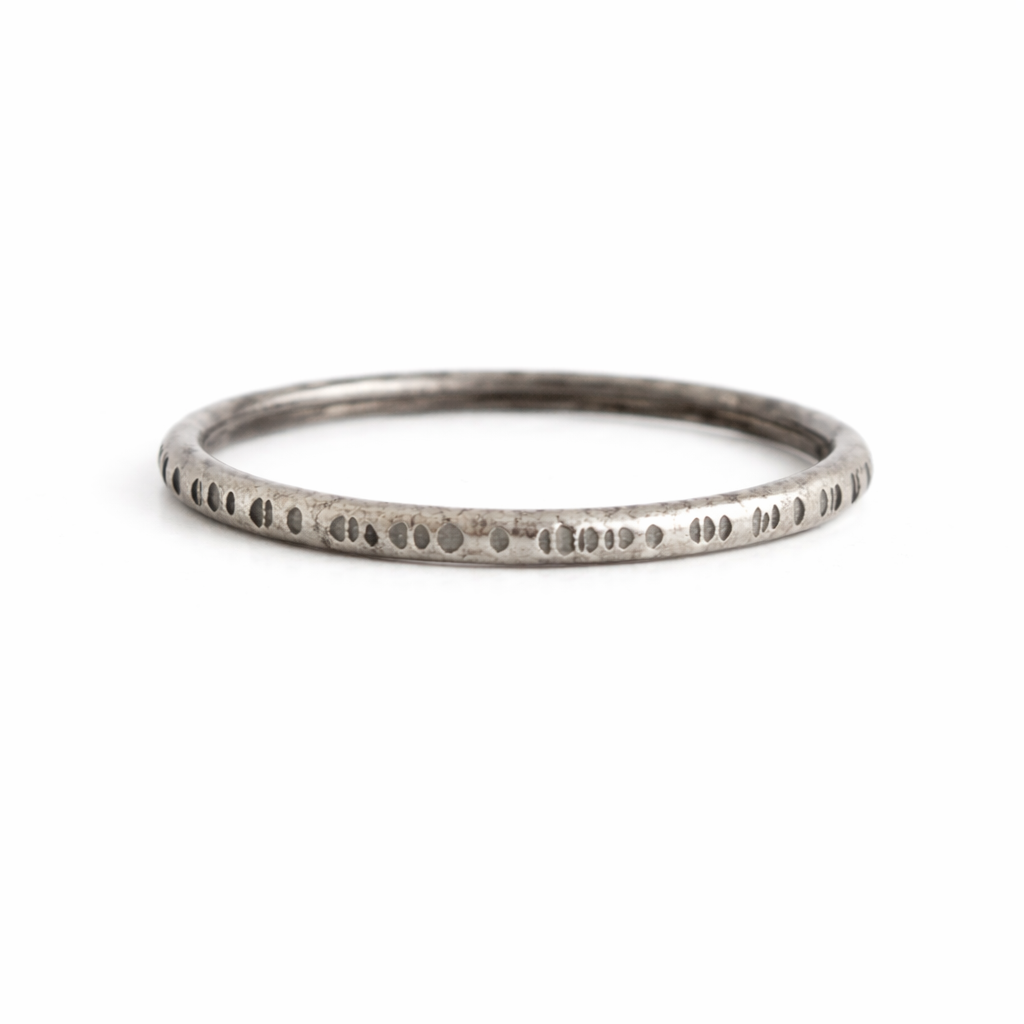Sterling Silver Hammered Band Ring