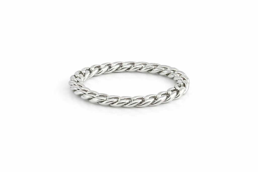 Sterling Silver Chain Band Ring