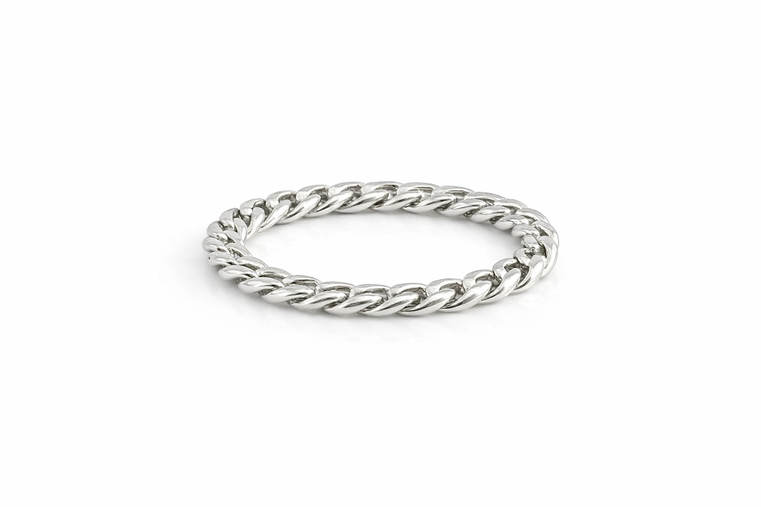 Sterling Silver Chain Band Ring