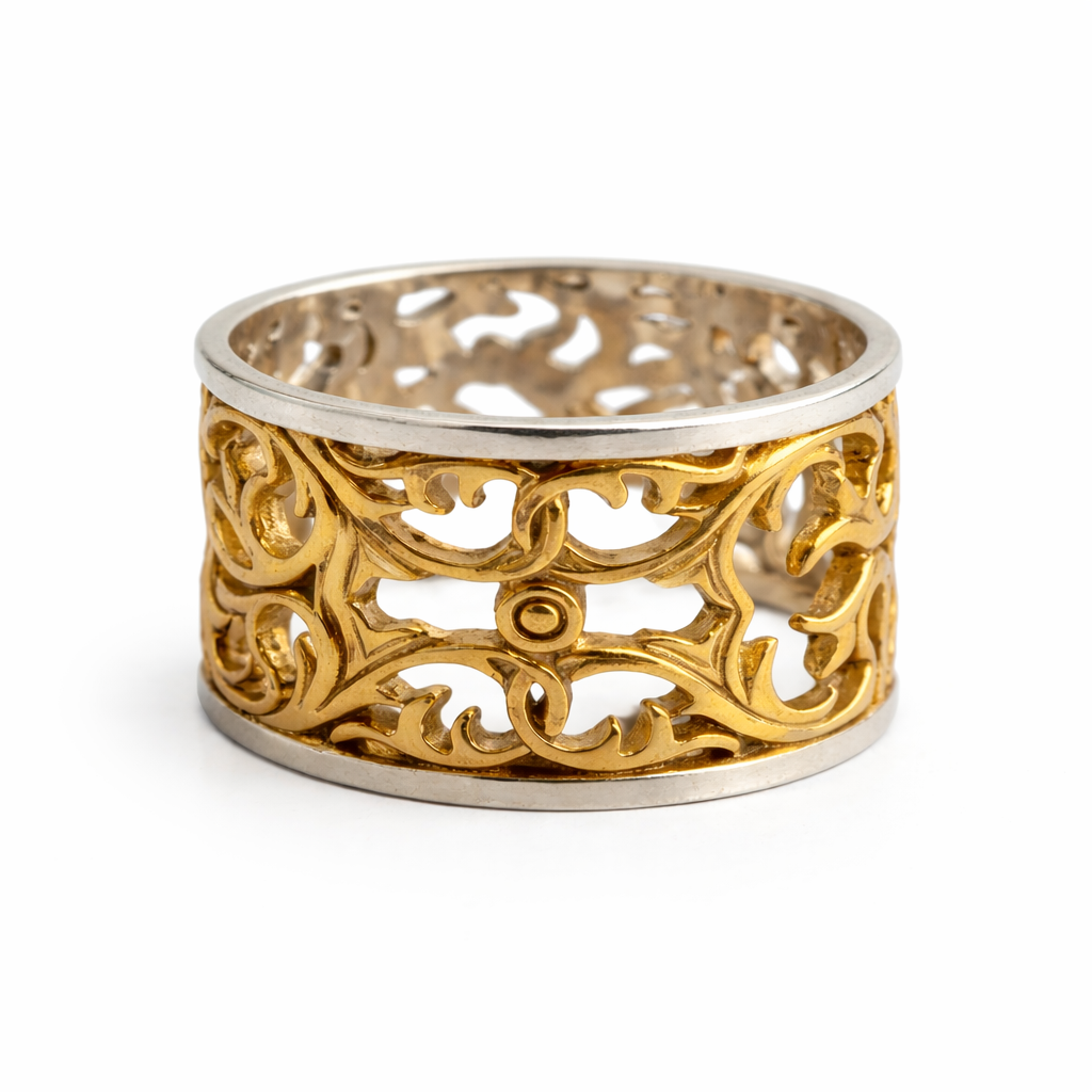 Sterling Silver Gold Infinity Ring