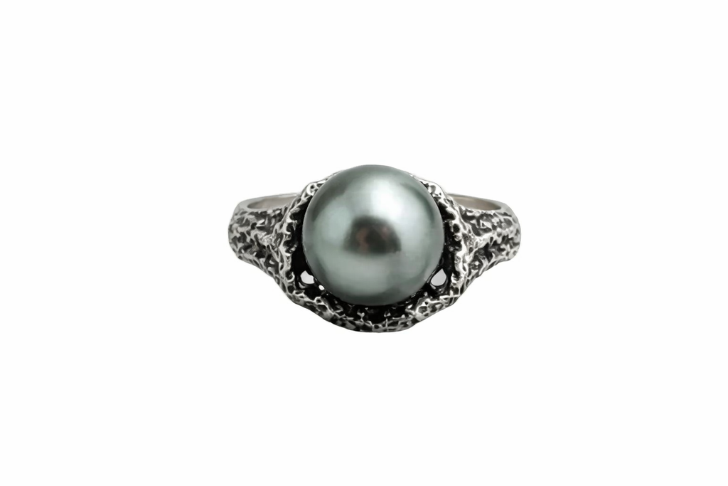 Sterling Silver Tahitian Pearl Ring
