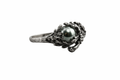 Sterling Silver Peacock Green Tahitian Pearl Ring